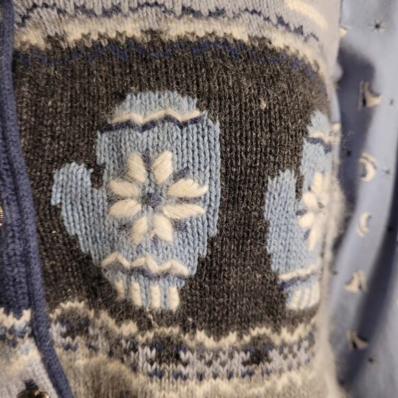 Vntg Christopher & Banks Hand Embroidered Winter Ramie Cotton Sweater Vest Set M - Picture 9 of 16